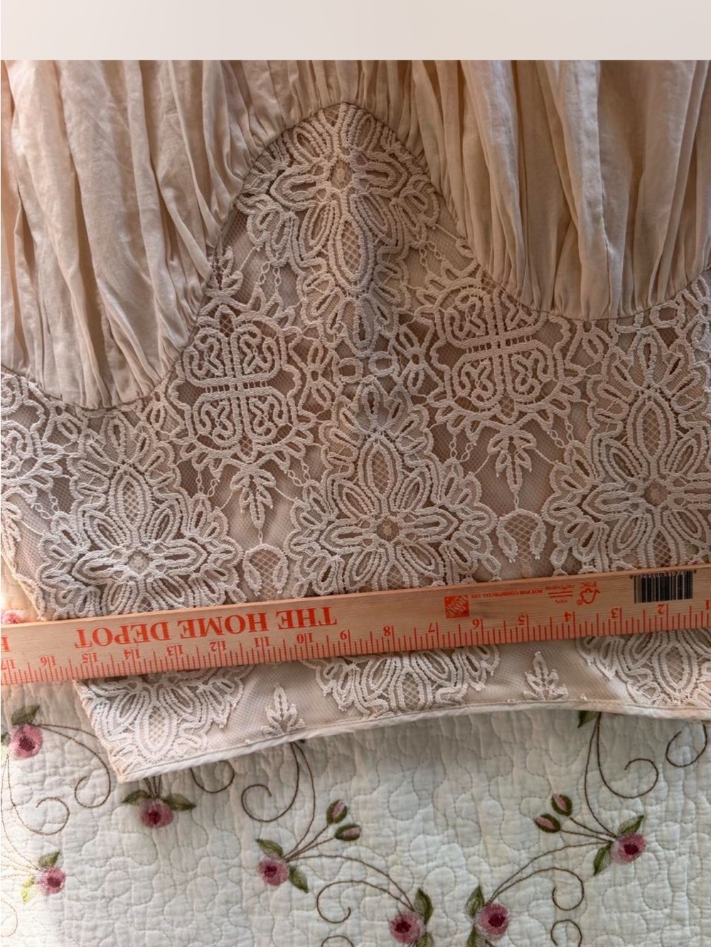 Parker Cream Lace-Panel High-Low Skirt - Picture 5 of 5
